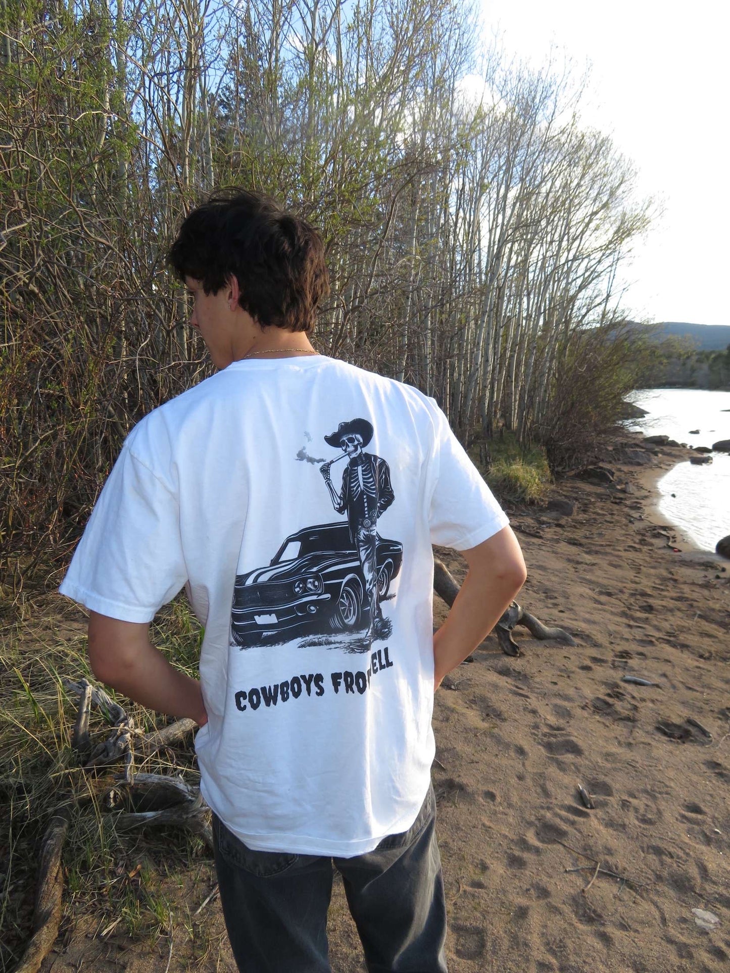 Cowboys From Hell- White American Muscle T-Shirt