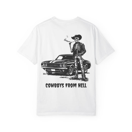 Cowboys From Hell- White American Muscle T-Shirt